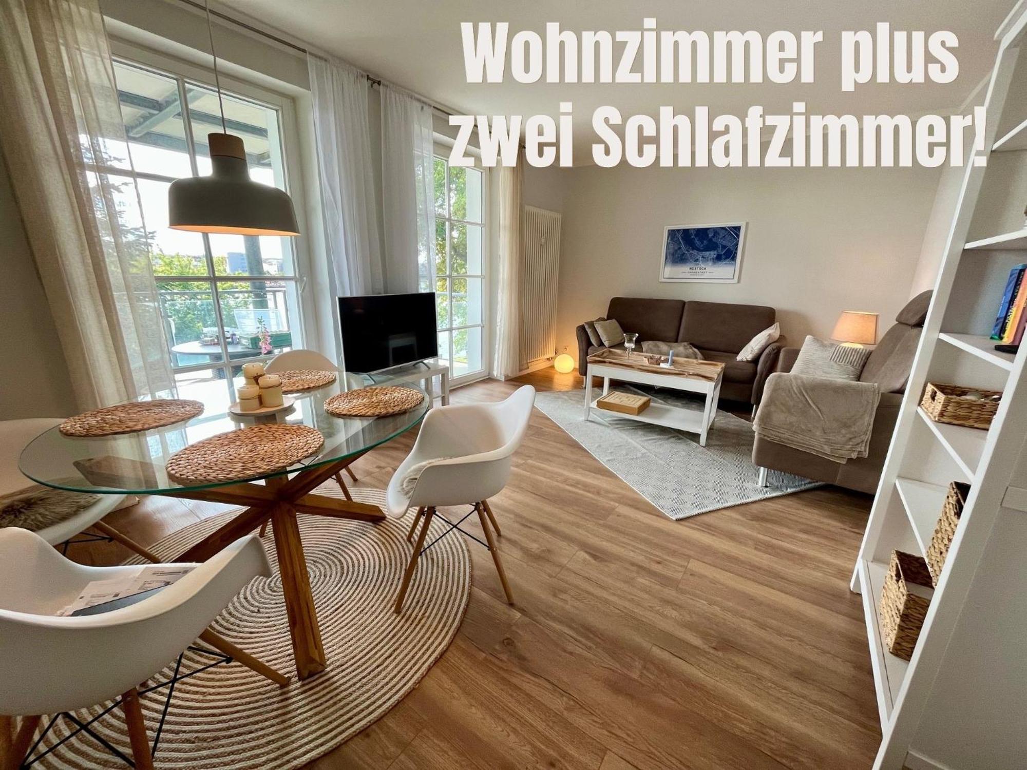 Lage Mit Warnowblick - Großer Balkon, Zwei Schlafzimmer, Aufzug, Stellplatz Apartment Rostock
